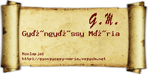 Gyöngyössy Mária névjegykártya